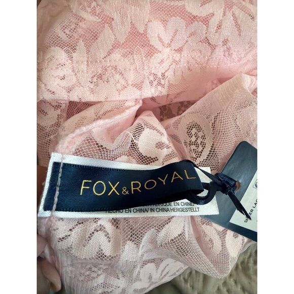 City Chic Fox & Royal Plus Size Lingerie Pink Lace Semi-Sheer Chemise Sz 16 NEW - Picture 5 of 7